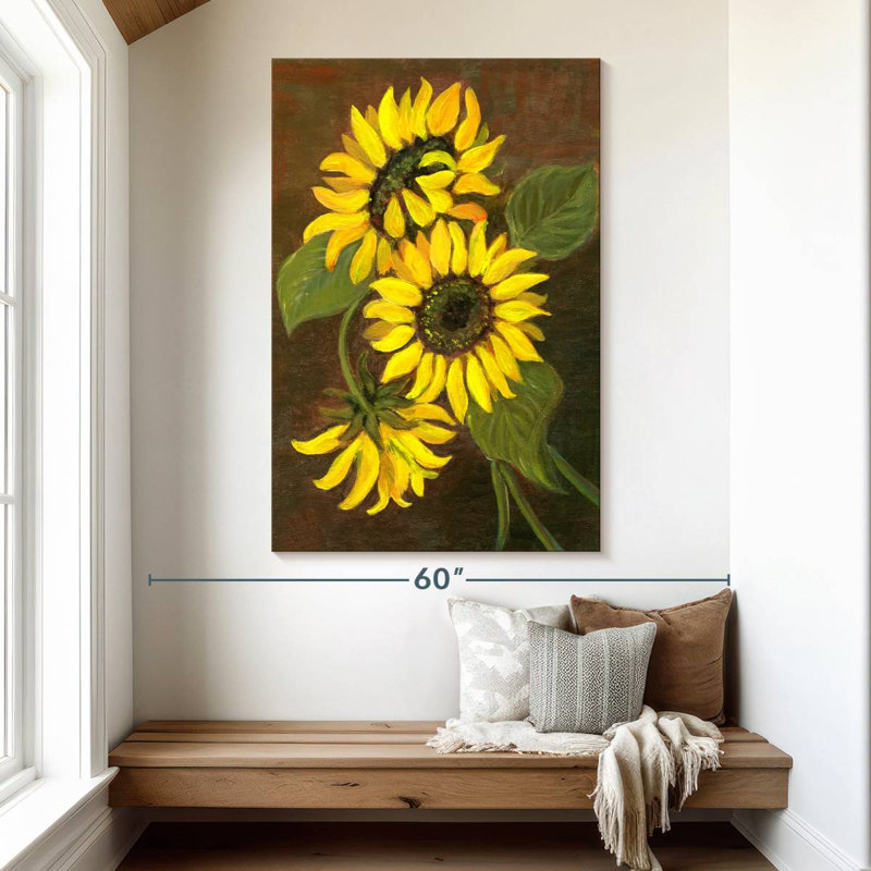 Harnek Rustic Sunflowers, 51" H x 34" W