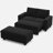 Velvet Upholstered Sleeper Sofa, Pull Out Bed With Storage Ottoman-2056704744