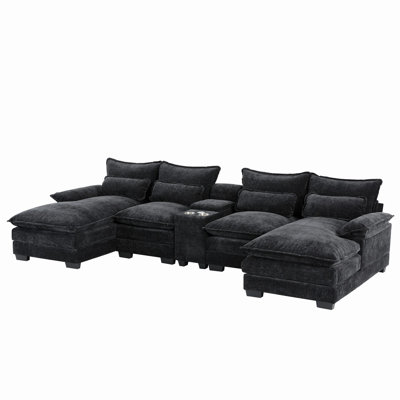 5-Piece Upholstered U-Shaped Sectional