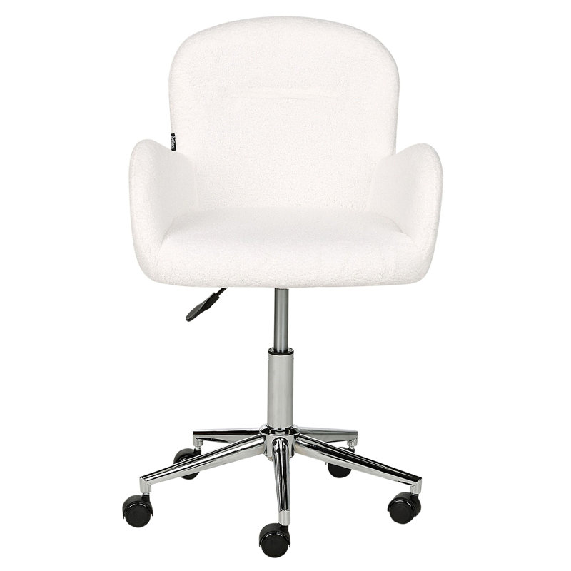 Quincella Polyester Office Chair, White