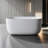 47" Freestanding Solid Surface Bathtub With Pop-Up Drainage And Overflow-122443726