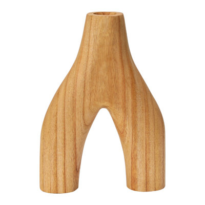 Vase décoratif en bois arqué