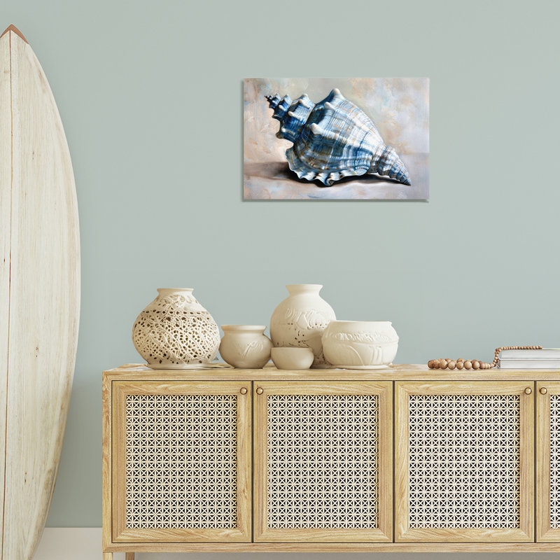  Art mural classique, "Ocean Conch" par Petal Prints Design, H 16 po x l 24 po
