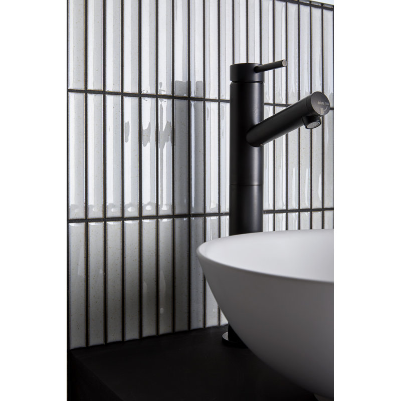 Yuki Border Singular Tile, White