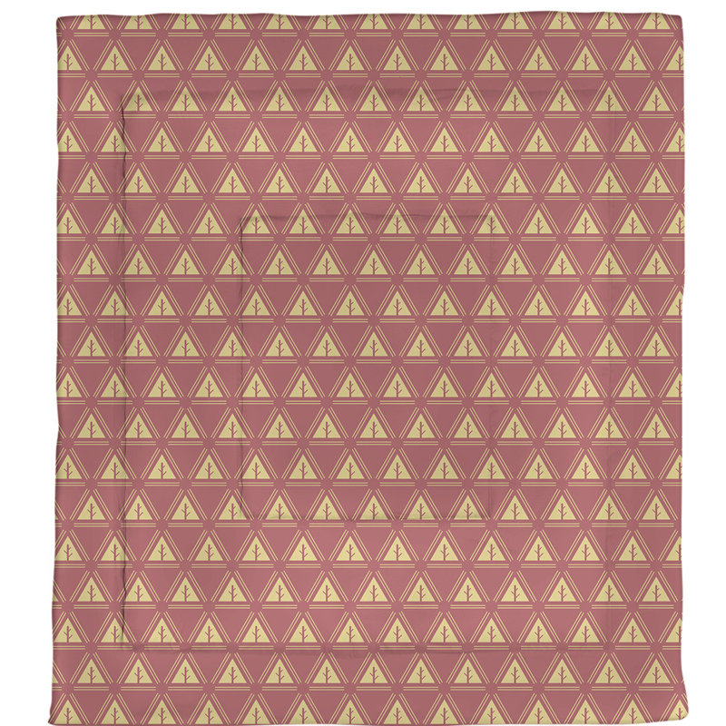 Édredon réversible en microfibre Theo Nath, Édredon très grand, Rouge / doré
