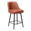Chaise de bar pivotante 26 po en similicuir brun et noir