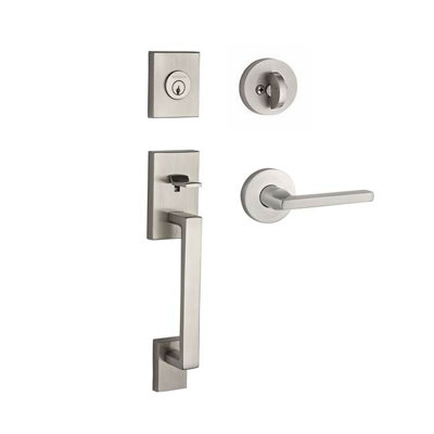 La Jolla Handleset with Deadbolt and Door Lever and Rosette