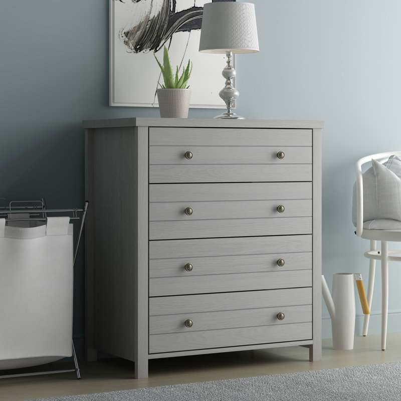 Commode 4 tiroirs Helene, Gris