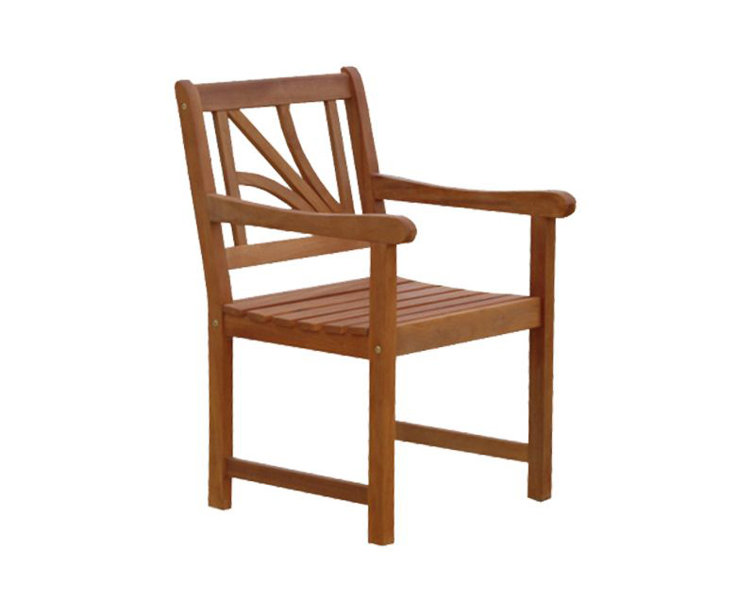 Adish 4 - Person Wood Patio Dining Set with Rectangular Table