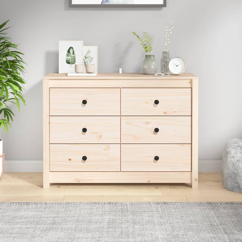 Side Cabinet 100x40x72 cm Solid Wood Pine, Natural