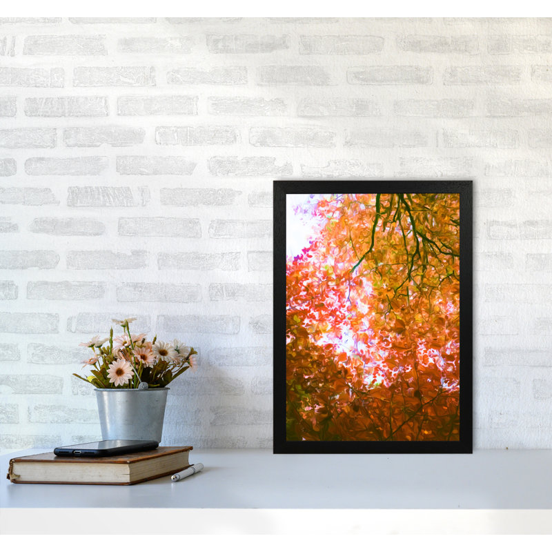 Autumn Leaves - Print, 46cm H x 34cm W x 3cm D, Black Framed