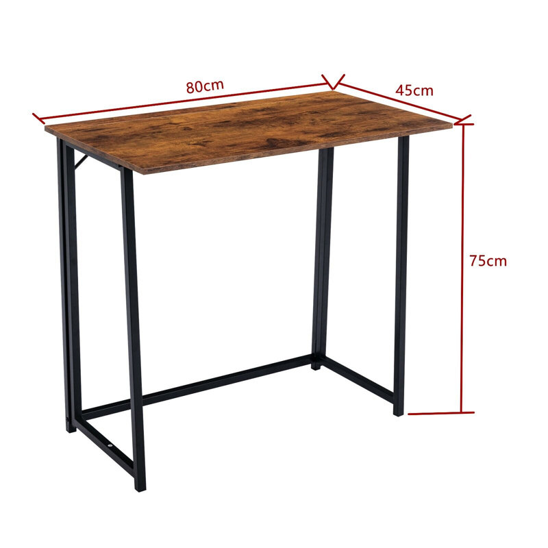 Fresca 80Cm W Rectangular Writing Desk, Brown