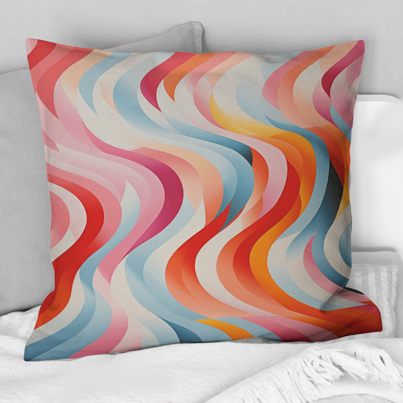 Coussin décoratif coloré Op Art, surréalisme I - Op Art