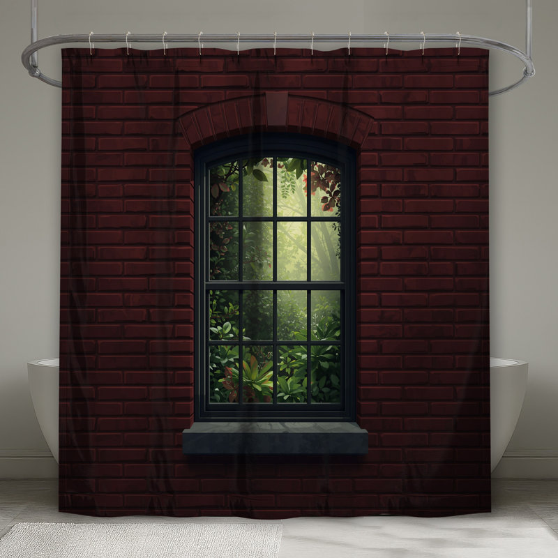 Rideaux de douche Brick Wall, L 70 po x H 72 po