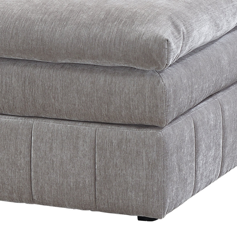 Fabric Ottoman, Gray