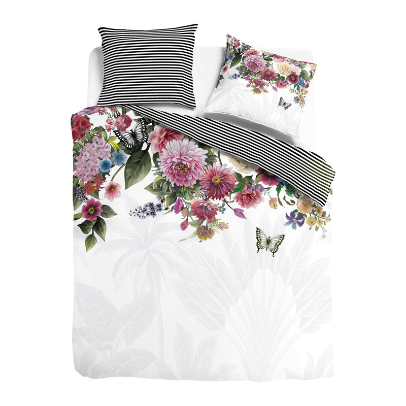 White/Pink/Greeen Satin 200 TC, 155 x 220 cm - 1 Pillowcase (80 x80 cm)