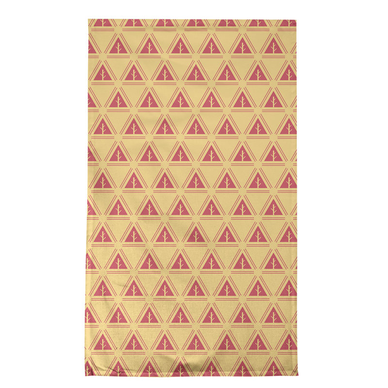 Theo Nath Tea Towel Kitchen Towel, Lemon/Dark Red, Cotton Twill