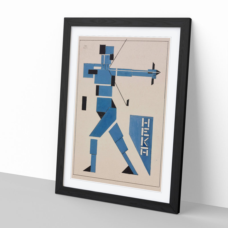 Archer by Theo Van Doesburg - Picture Frame Painting, Black, 48cm H x 36cm W x 2cm D