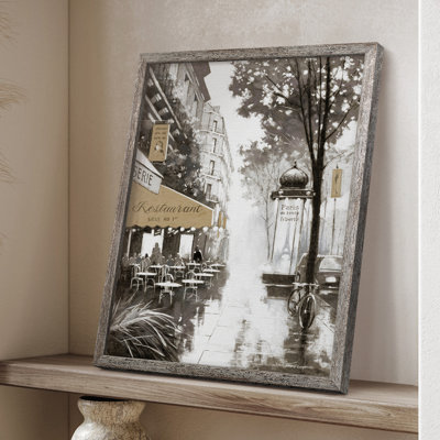 Stroll Through Paris II Framed Print - Solid Wood