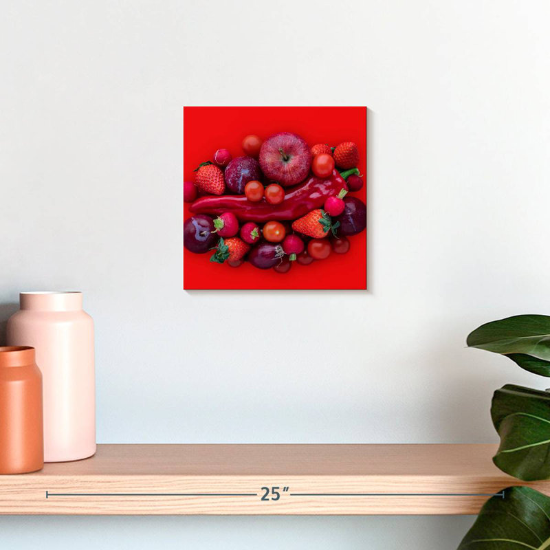 Yarlin Red Fruits And Vegetables, 10" H x 10" W