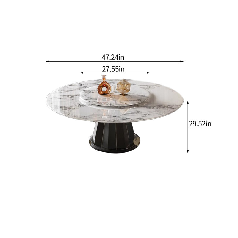 Table de salle à manger Modern, H 29,51 po x L 47,24 po x l 47,24 po