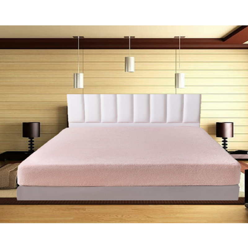 Ailsun Plain Weave / Muslin Fitted Sheet, Super King (6'), Blush Pink