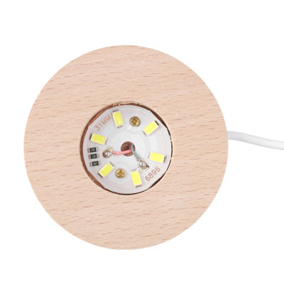 Boule de cristal veilleuse ronde avec interrupteur à bouton rond 3D décoratif avec base pour système galactique domestique
