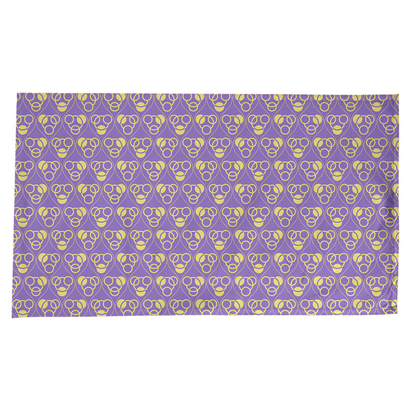 Classic Circles and Waves Tablecloth, Purple/Yellow