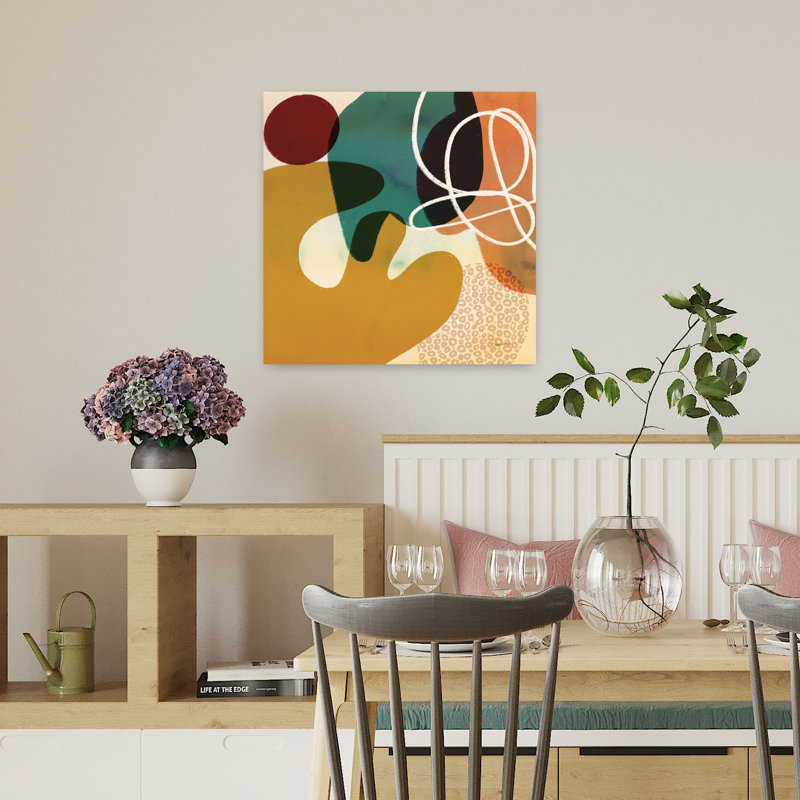Variété IV, art contemporain moderne abstrait, H 18 po x l 18 po