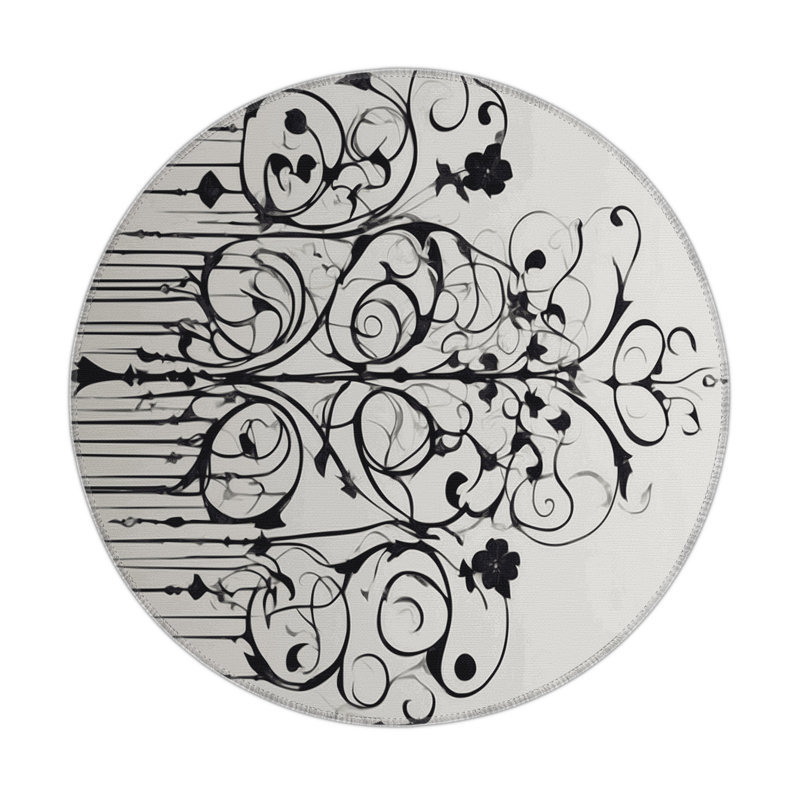 Tapis intérieur / extérieur Veiled Fern, Rond 5 pi