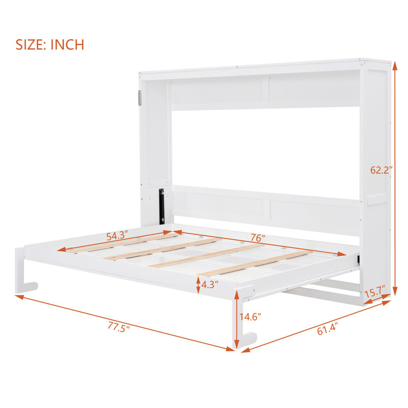 Murphy Bed, White, Full