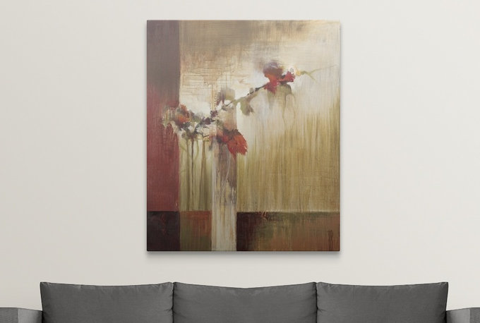 «Nolee African Tulip» par Terri Burris, reproduction d'art, H 30 po x l 24 po x P 1,25 po, Toile