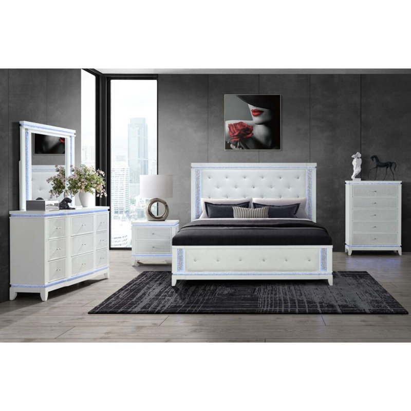 Table de chevet blanche ADALID