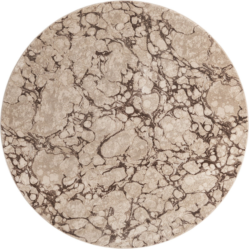 Abstract Indoor Rug, Round 7'
