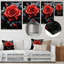 Beauté rouge éternelle II - impressions florales en métal sur métal-1126487520