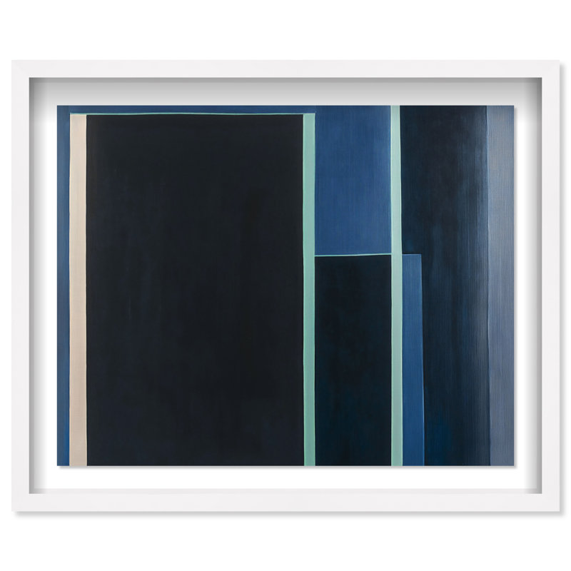 Desert Stillness I Shadowbox Abstract Print by Oliver Gal, Black Frame, 20 x 16, 25.5"H x 31.5"W, White Frame