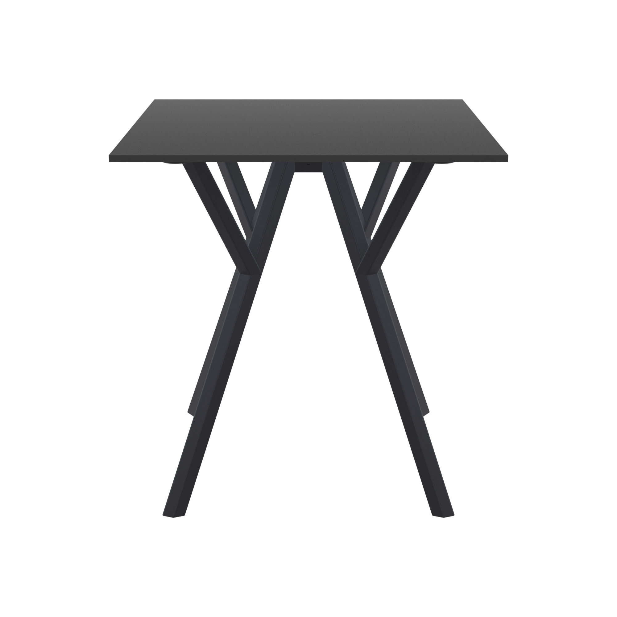 Lexington 27.5'' Synthetic Laminate Outdoor Dining Table, Black