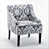 Black/White Print Microfiber/Microsuede