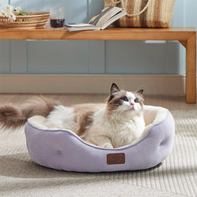 Fleece Bolster Pet Bed