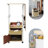 Overbed Table with Wheels-Height Adjustable Over Bed Desk-600936205