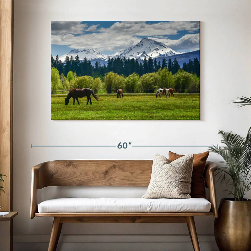 Chevaux Alvord Cascade Range, H 32 po x l 48 po