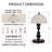 8" Vintage Table Lamp With Frosted Glass Dome Shade (Bulb Included)