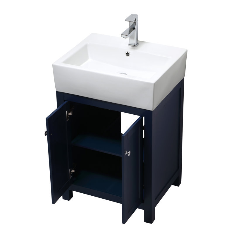 Ensemble de meuble-lavabo simple 23 po Faryn, Bleu
