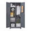 Armoires en métal, armoire à outils de nettoyage avec portes verrouillables, armoire de rangement pour outils à haut balai, armoire d'appoint-575213256-575213257