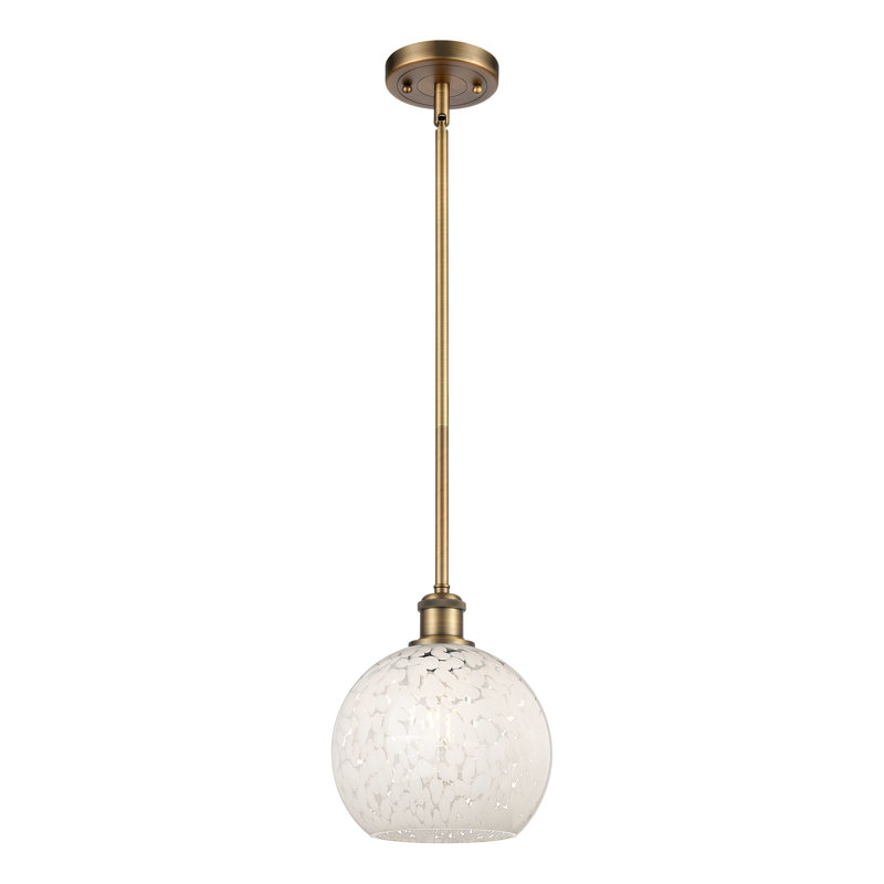 Luminaire suspendu 1 lumière Ballston Mouchette-516-G1216, H 10 po x l 8 po x P 8 po, Laiton brossé
