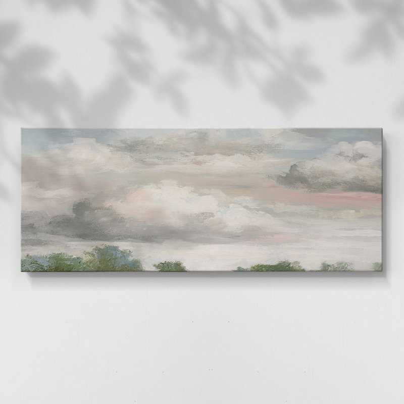 Toile tendue pastel Monring Sky - prêt à accrocher, H 20 po x l 50 po