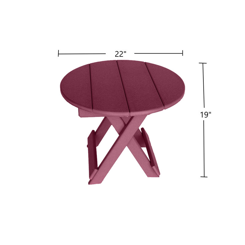 Table d'appoint pliante pour patio Phat Tommy, Mauve