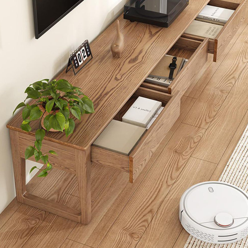 Ensemble de meuble télé et table basse en bois de frêne