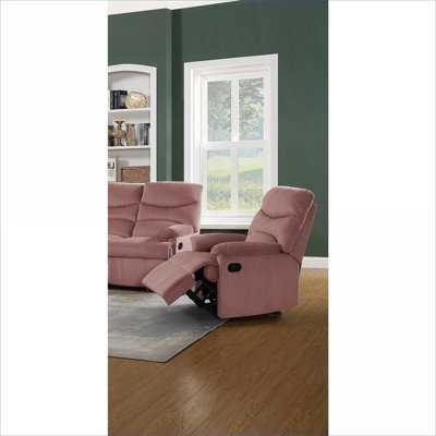 Fauteuil inclinable luxueux en velours rosé 1pc