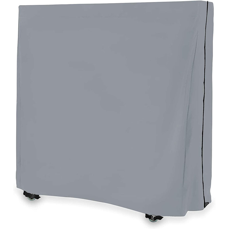 Housse de tennis de table pliante robuste et imperméable, housse de table de ping-pong résistante aux rayons UV , Gris